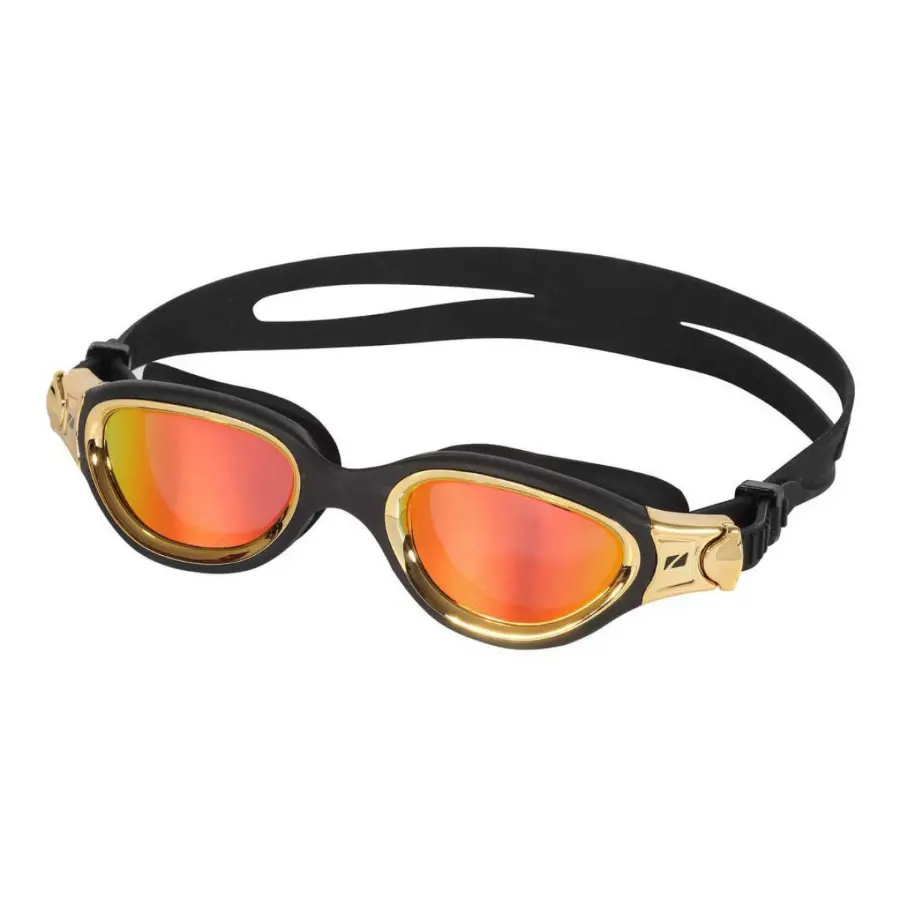 Zone3 Venator-X Swim Goggles - Black/Metallic - Polarized Revo Gold lens