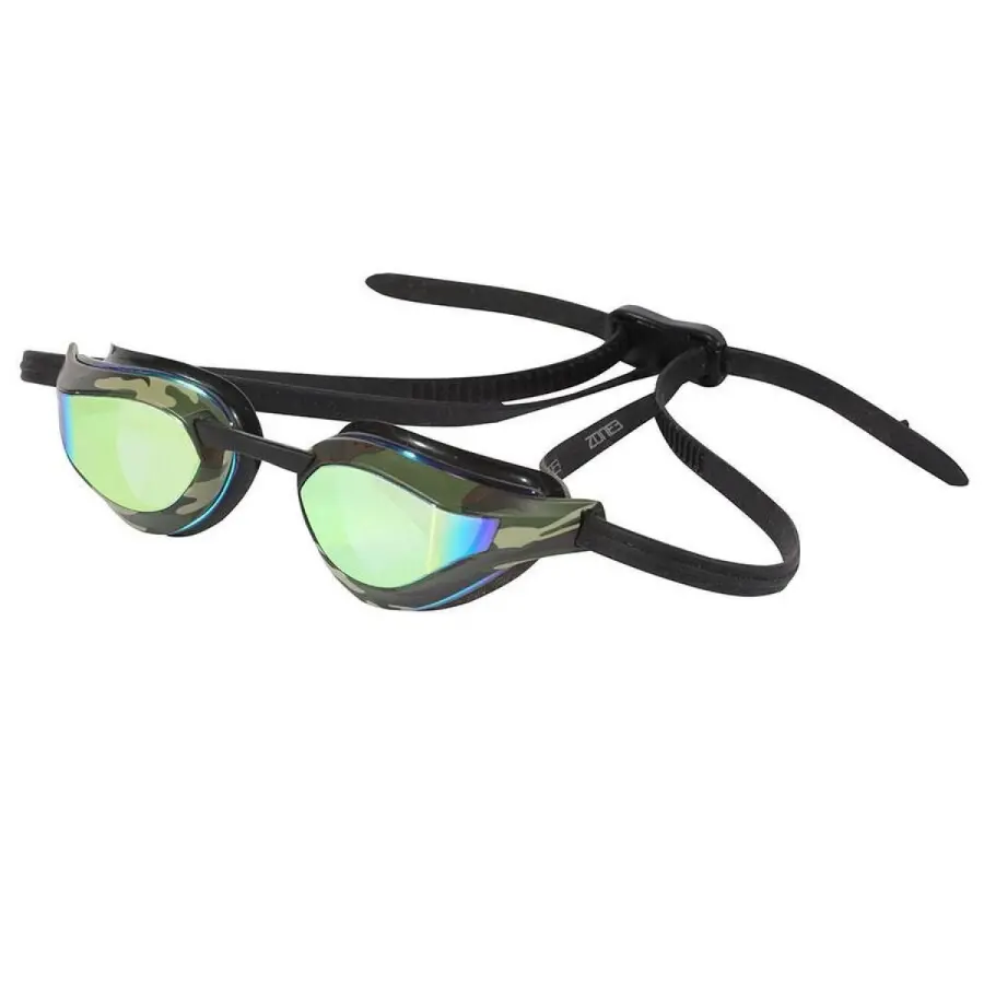 Zone3 Viper Speed Goggles Black/Green/Camo - Mirror lens