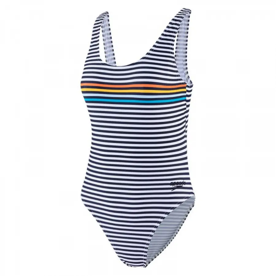 SPEEDO Summer Stripe Deep U-Back Swimsuit